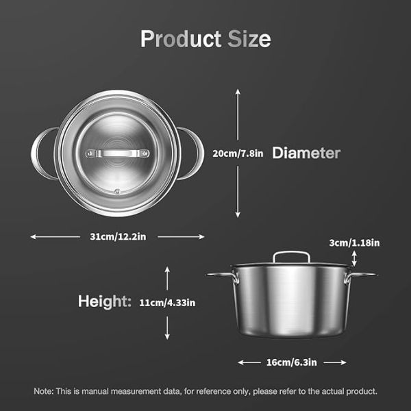 Stainless Steel Induction Pot with Glass